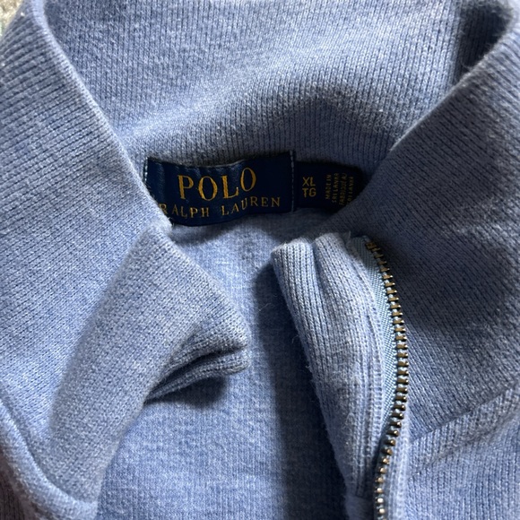 Ralph Lauren Blue Zip Up Sweater - Picture 2 of 2